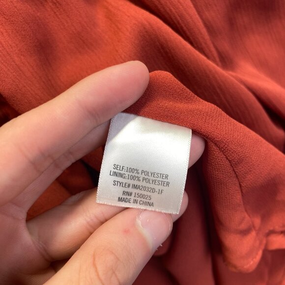 Miami Mi Ami Francesca’s Ruffle Dress size M Buttons V Neck,Lined,Casual,Preppy - Picture 8 of 12